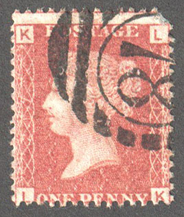 Great Britain Scott 33 Used Plate 217 - LK - Click Image to Close